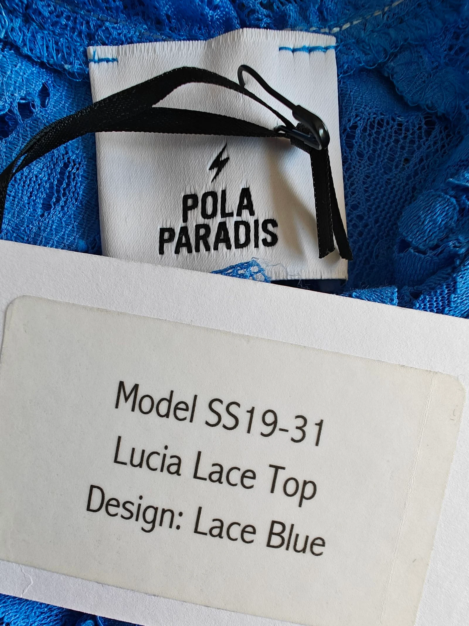 Pola Paradis Lucia Lace Top – Blue lace – NEW with tag! – photo 2